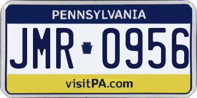 PA license plate JMR0956