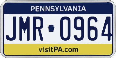 PA license plate JMR0964