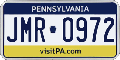 PA license plate JMR0972