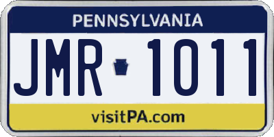 PA license plate JMR1011