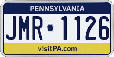 PA license plate JMR1126