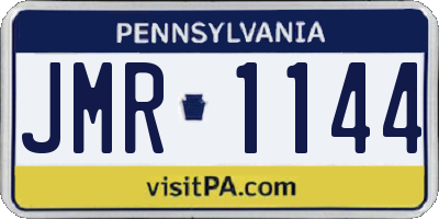 PA license plate JMR1144