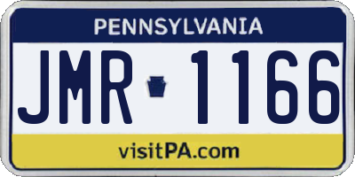 PA license plate JMR1166