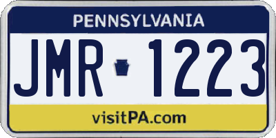 PA license plate JMR1223