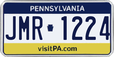 PA license plate JMR1224