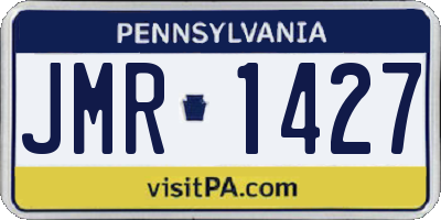 PA license plate JMR1427