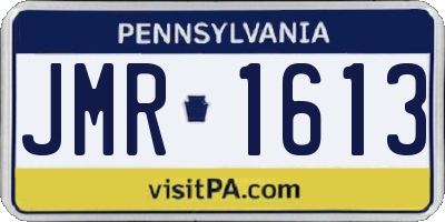 PA license plate JMR1613