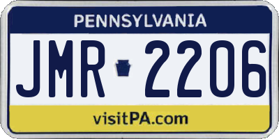 PA license plate JMR2206