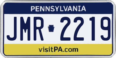 PA license plate JMR2219