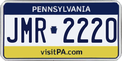 PA license plate JMR2220
