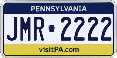 PA license plate JMR2222