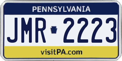 PA license plate JMR2223