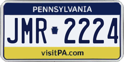 PA license plate JMR2224