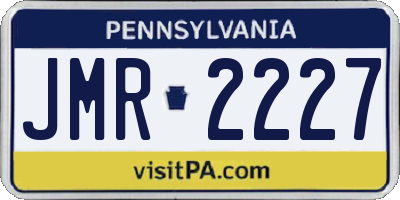 PA license plate JMR2227