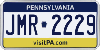 PA license plate JMR2229