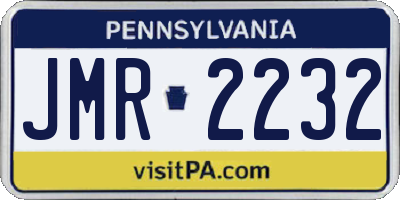 PA license plate JMR2232