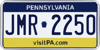 PA license plate JMR2250