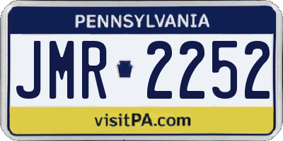 PA license plate JMR2252