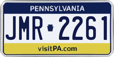 PA license plate JMR2261