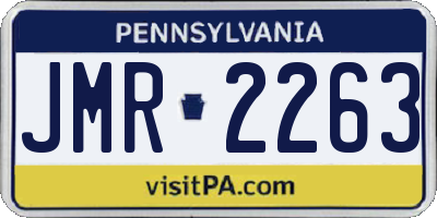PA license plate JMR2263