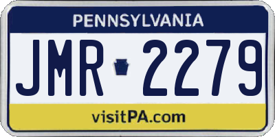 PA license plate JMR2279