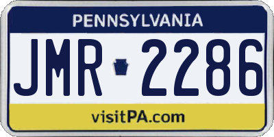 PA license plate JMR2286