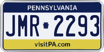 PA license plate JMR2293