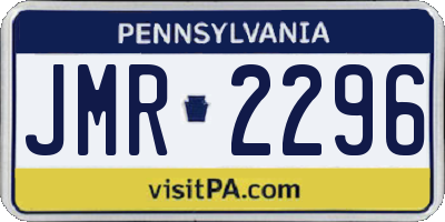 PA license plate JMR2296