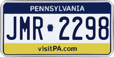 PA license plate JMR2298