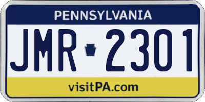 PA license plate JMR2301