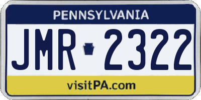 PA license plate JMR2322