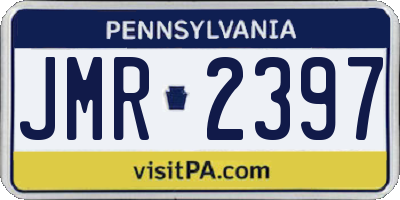 PA license plate JMR2397