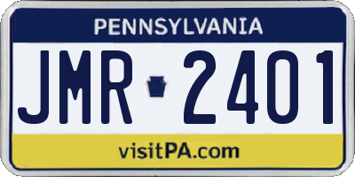 PA license plate JMR2401