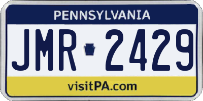 PA license plate JMR2429
