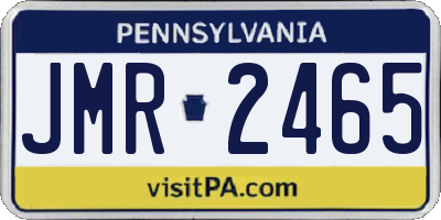 PA license plate JMR2465