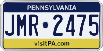 PA license plate JMR2475