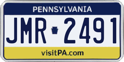 PA license plate JMR2491