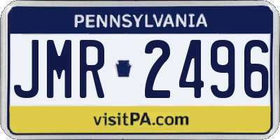 PA license plate JMR2496