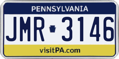 PA license plate JMR3146