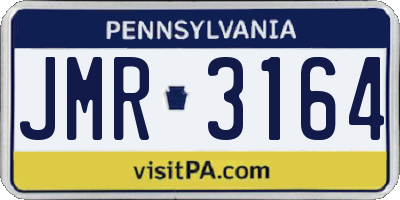 PA license plate JMR3164