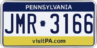 PA license plate JMR3166