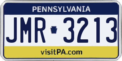 PA license plate JMR3213