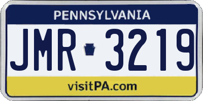 PA license plate JMR3219