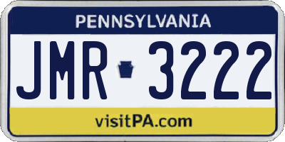 PA license plate JMR3222