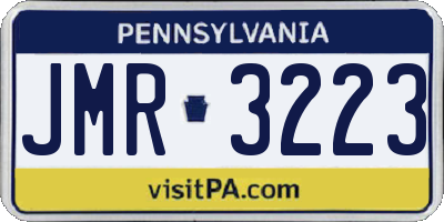 PA license plate JMR3223