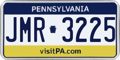 PA license plate JMR3225