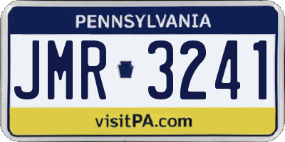 PA license plate JMR3241