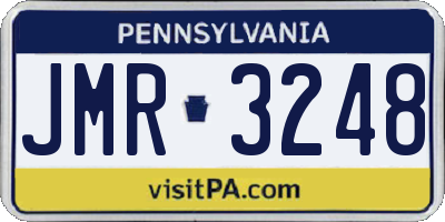 PA license plate JMR3248