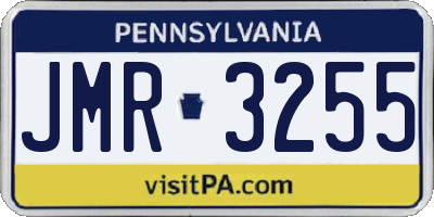 PA license plate JMR3255