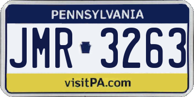 PA license plate JMR3263